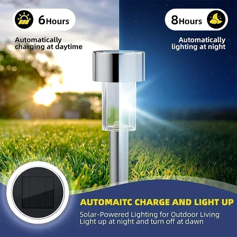 Solar Waterproof LED Pathway & Patio Lighting (10-Piece Set)