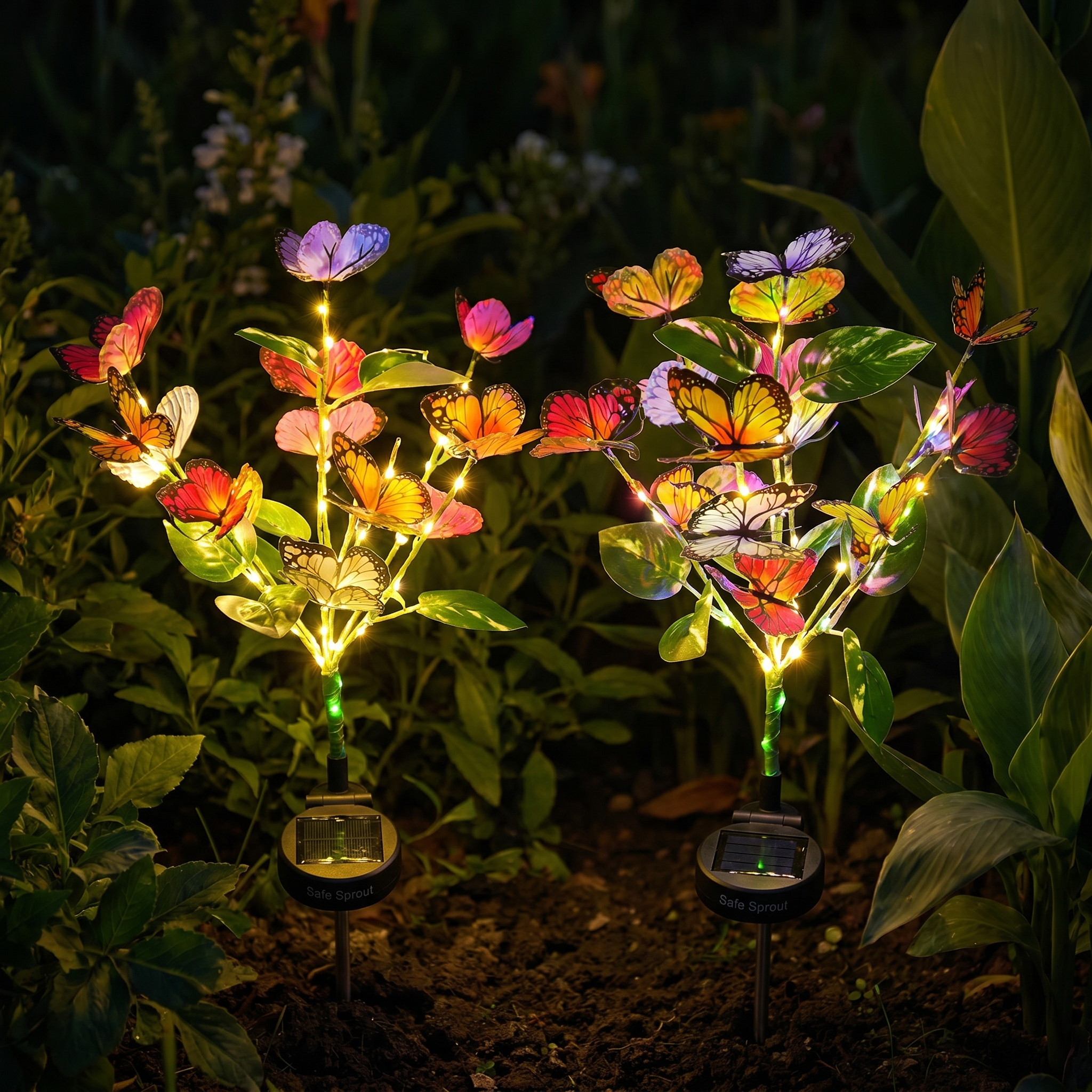 Solar Butterfly Flower Ground Lamp