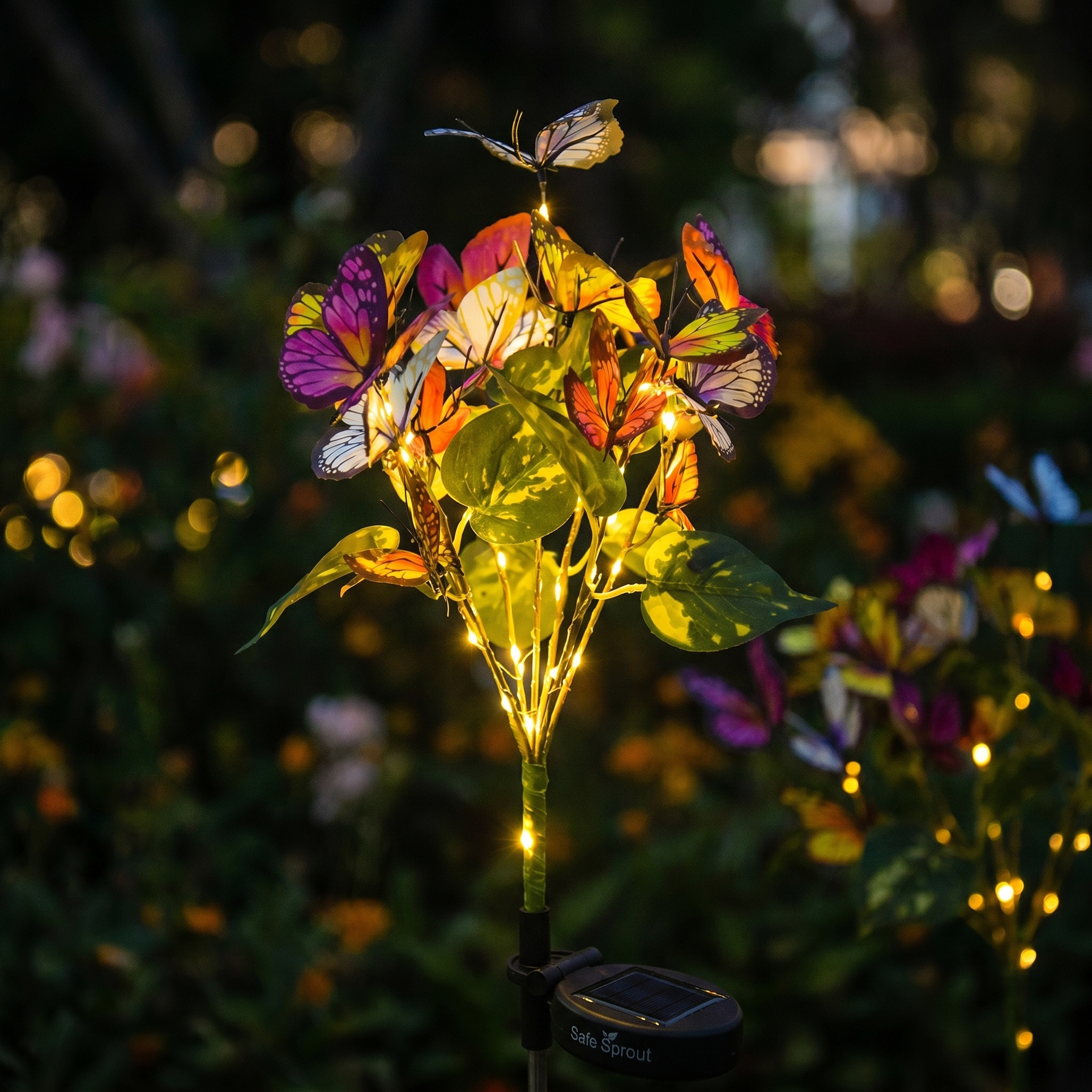Solar Butterfly Flower Ground Lamp