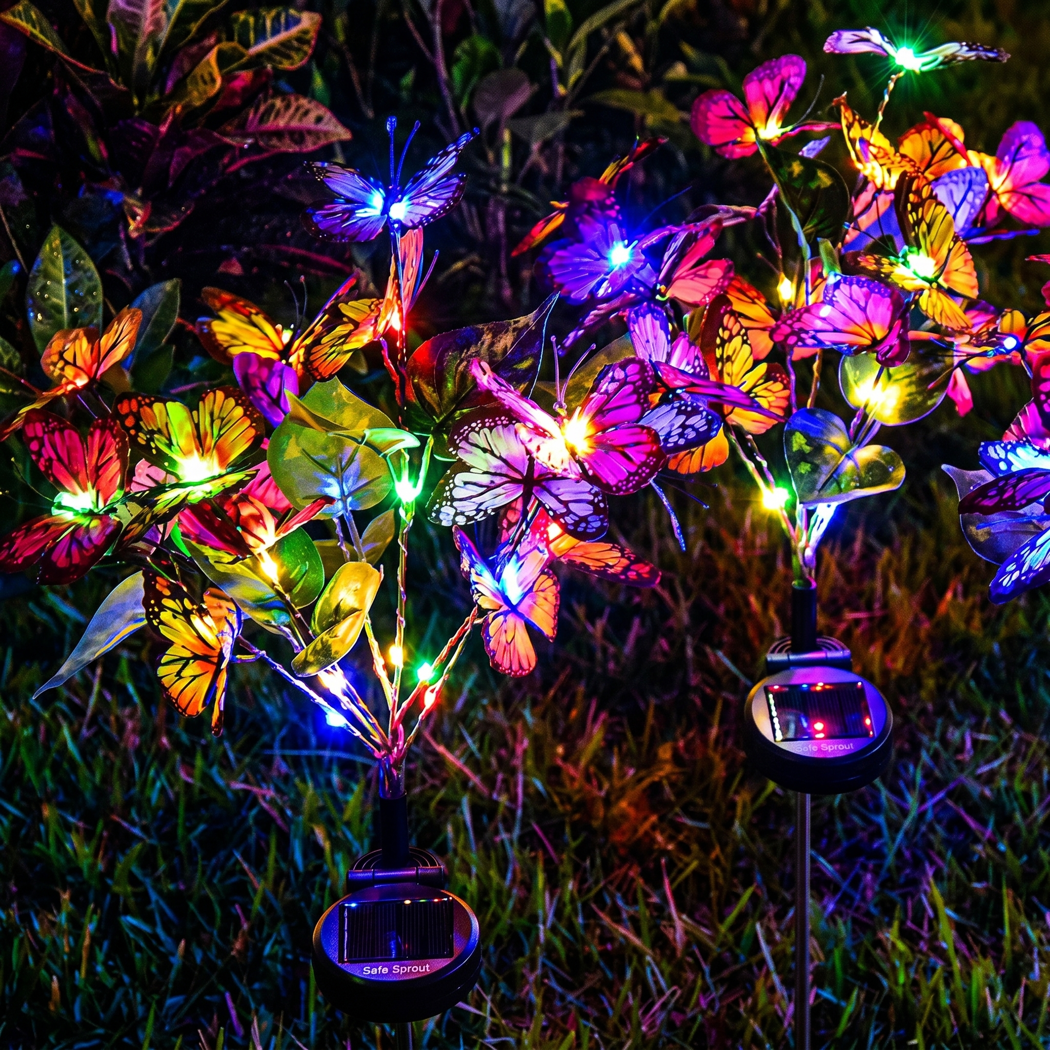 Solar Butterfly Flower Ground Lamp