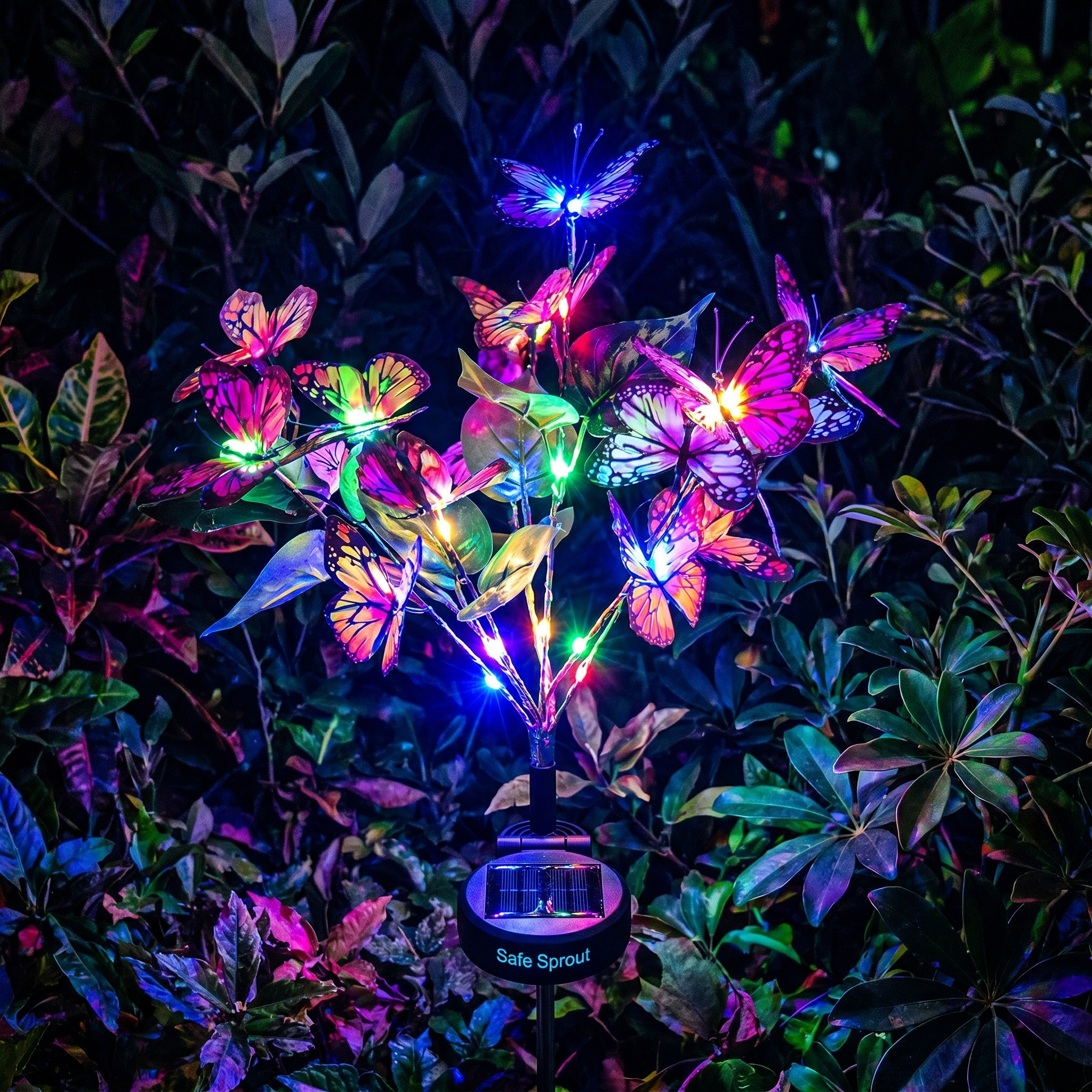 Solar Butterfly Flower Ground Lamp