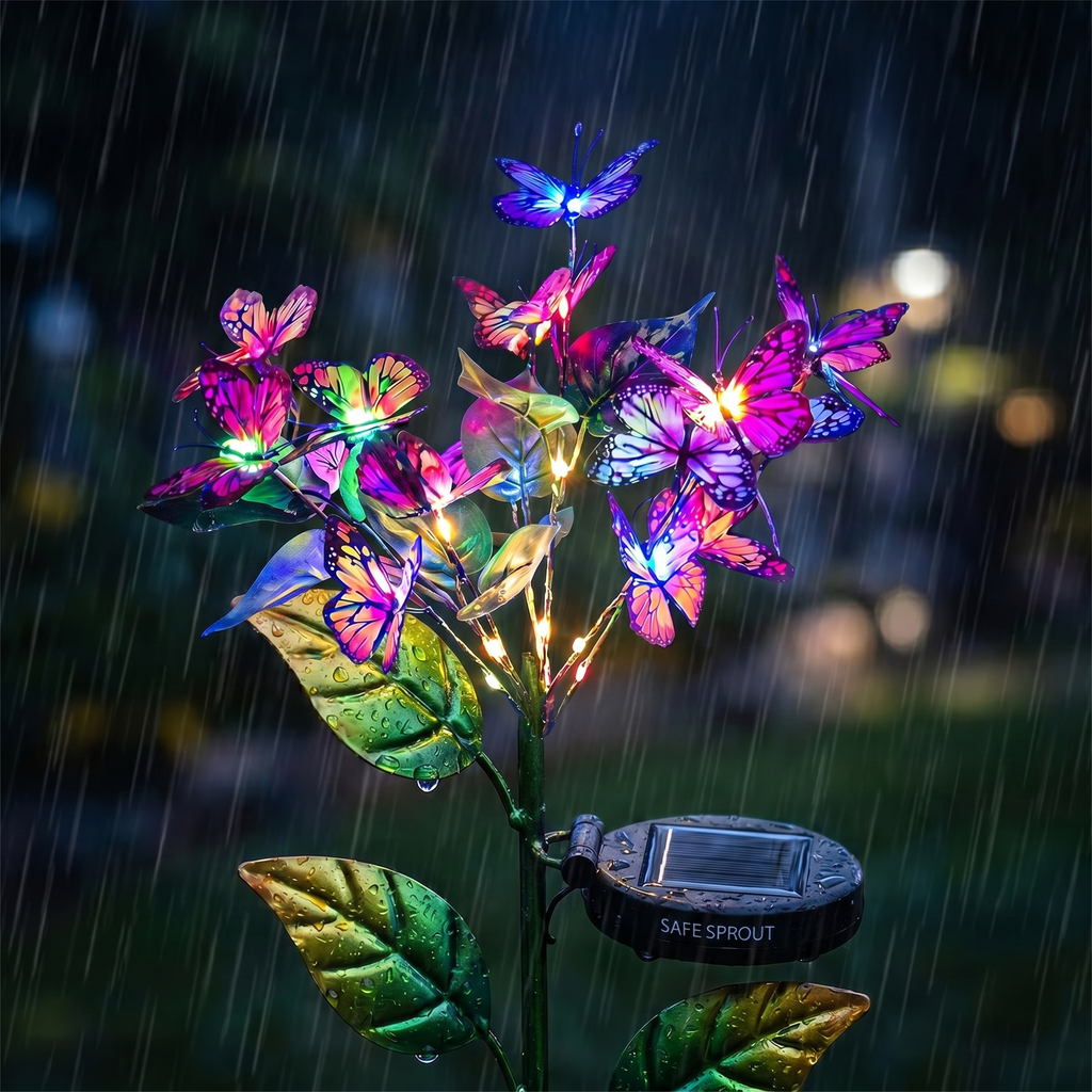 Solar Butterfly Flower Ground Lamp