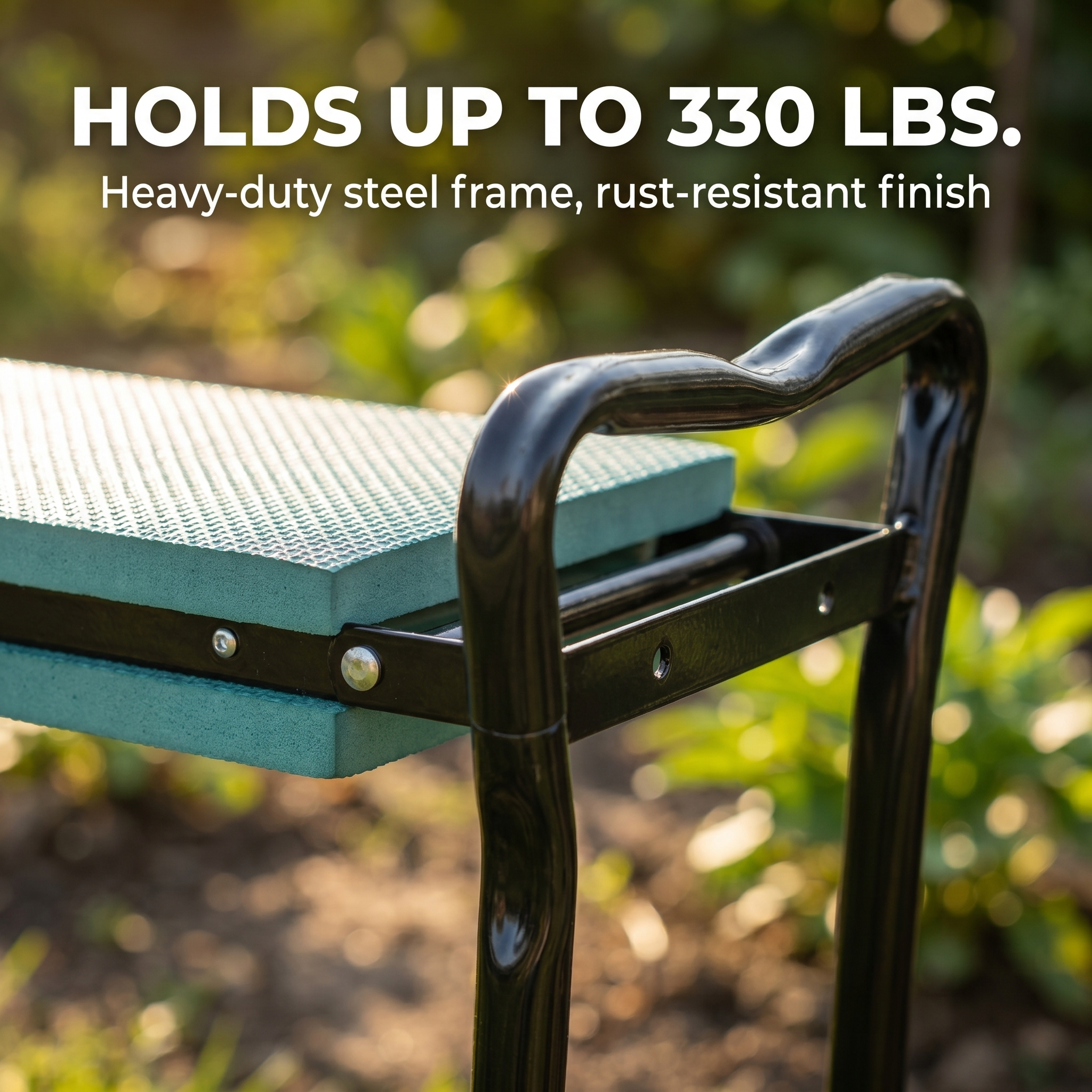 Foldable Garden Kneeler Bench with Tool Pouches