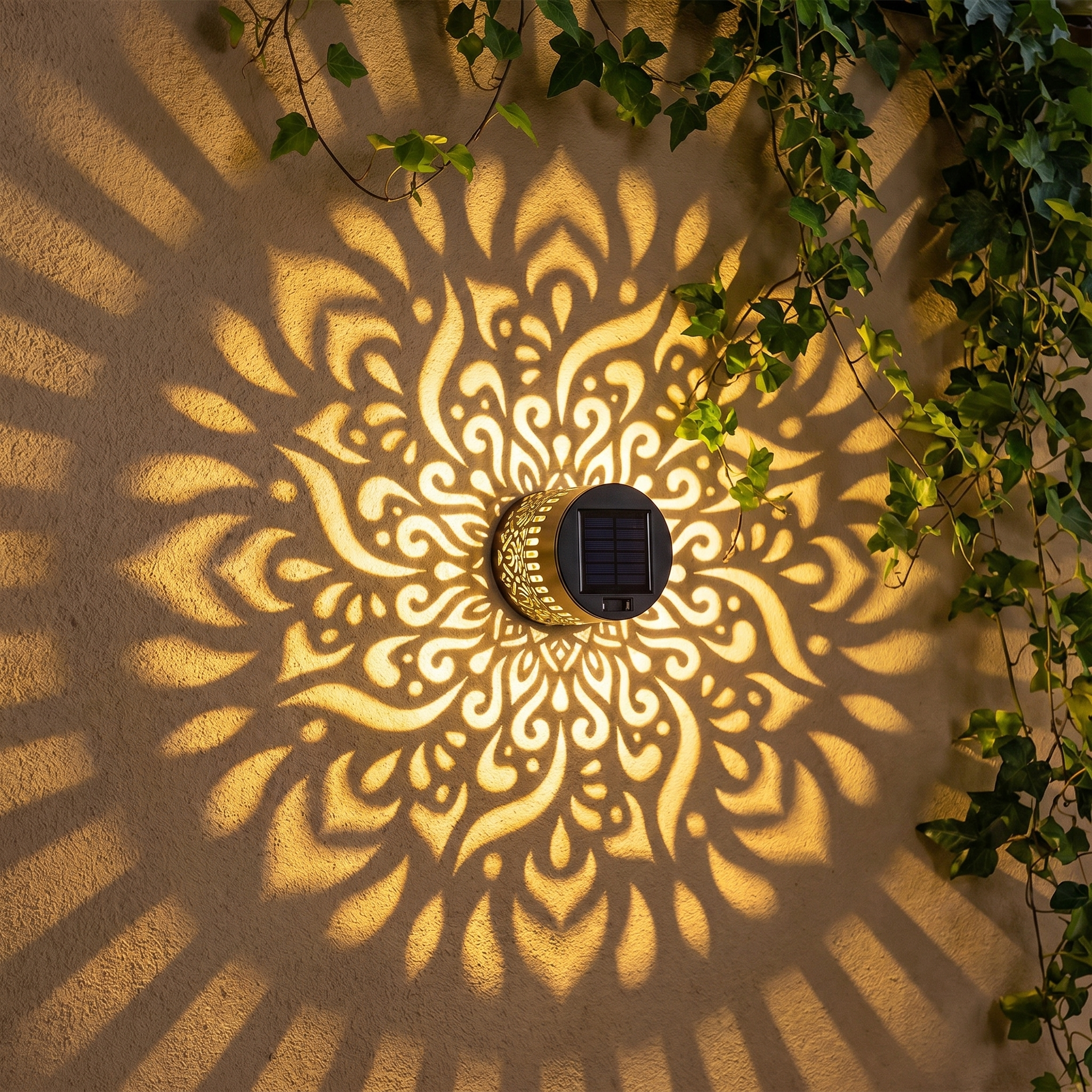 Solar Mandala Wall Lamp