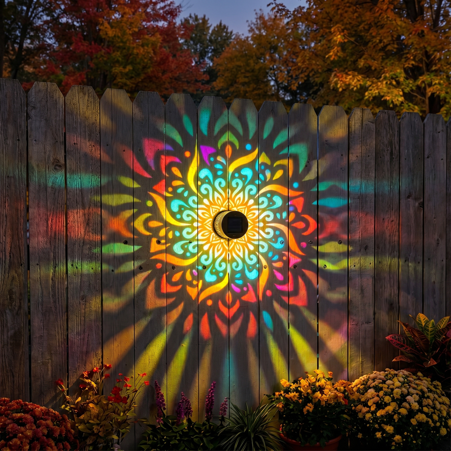 Solar Mandala Wall Lamp