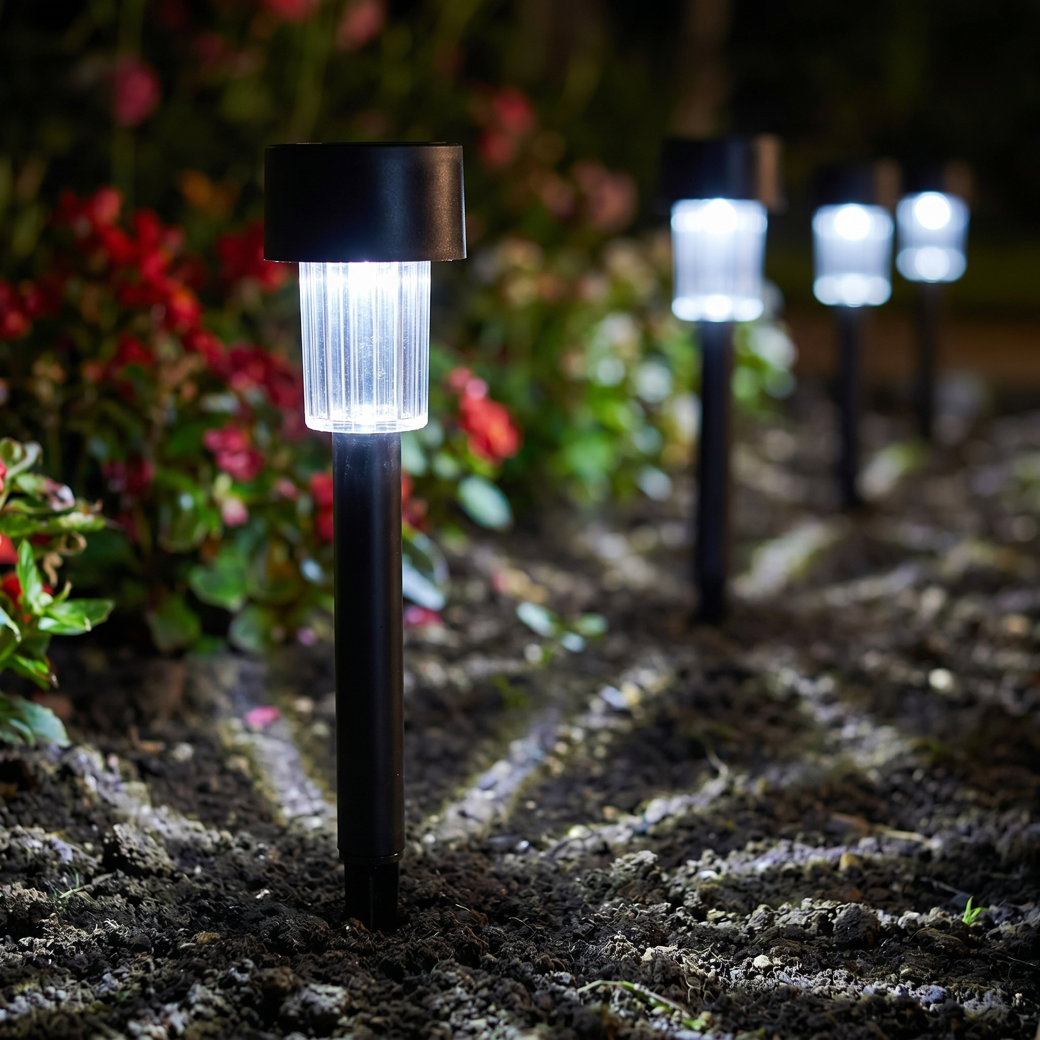 Solar Waterproof LED Pathway & Patio Lighting (10-Piece Set)