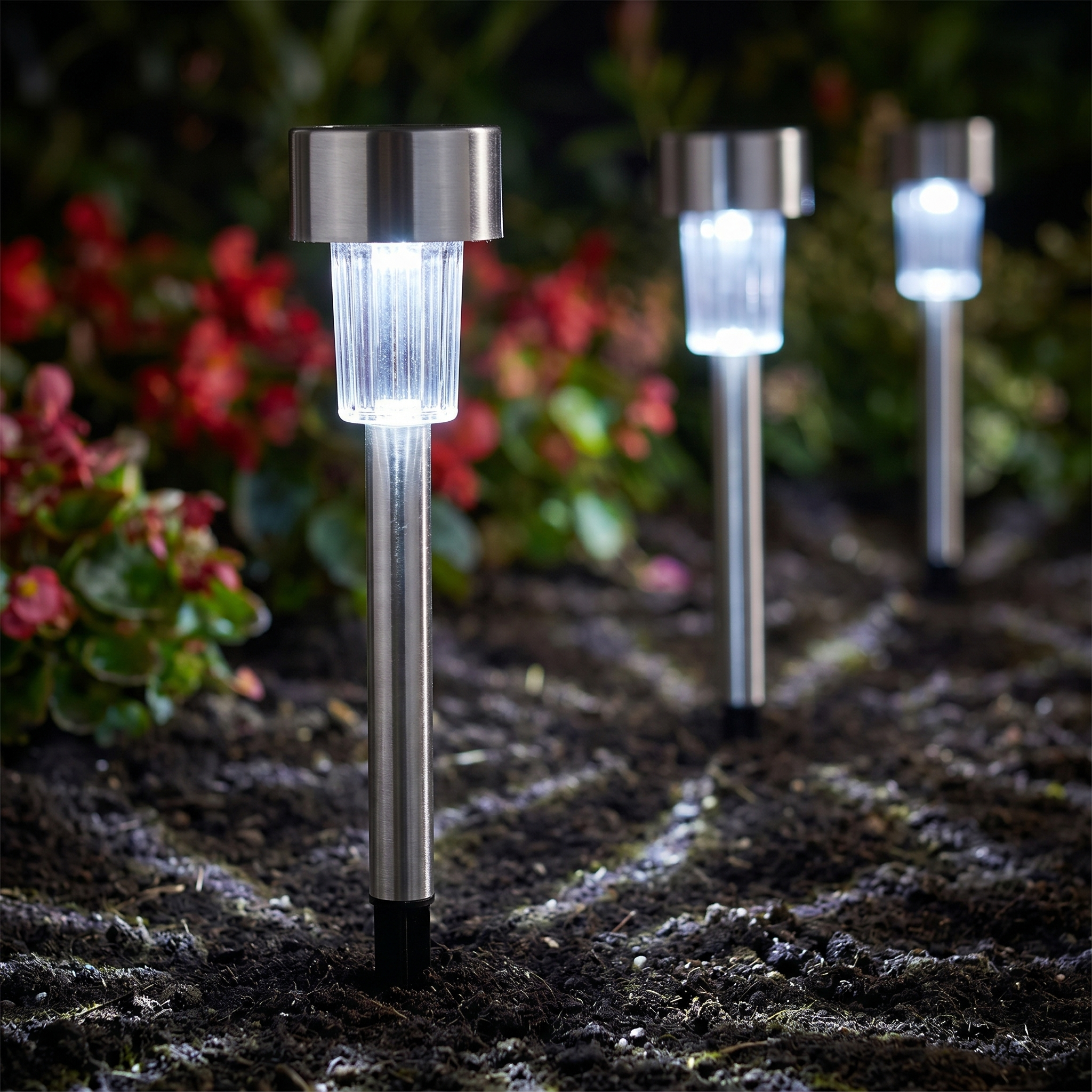 Solar Waterproof LED Pathway & Patio Lighting (10-Piece Set)