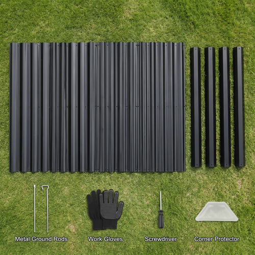 6×3×1.5 ft Metal Raised Garden Bed + Tools